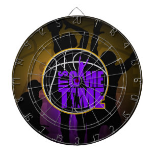 It's Game Time - Purple & Gold Dartboard