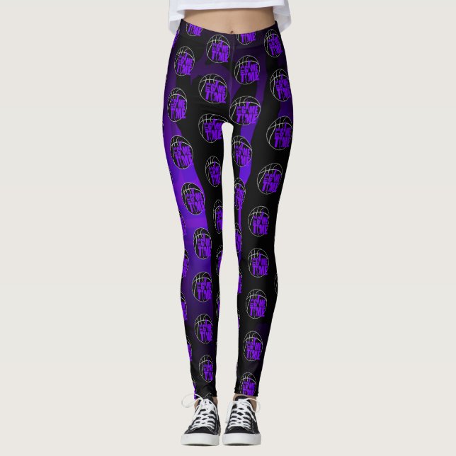 It's Game Time - Purple Leggings (Front)