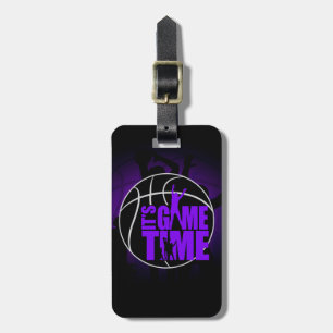 It's Game Time - Purple Luggage Tag