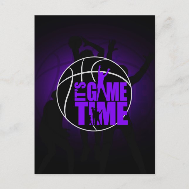 It's Game Time - Purple  Postcard (Front)