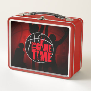 It's Game Time - Red  Metal Lunch Box