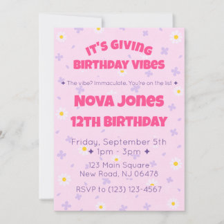 It's Giving Birthday Vibes Invitation
