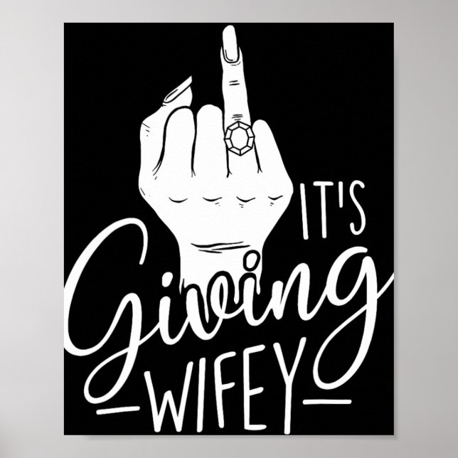 It's Giving Wifey - Wedding Bride Bachelorette Bri Poster (Front)