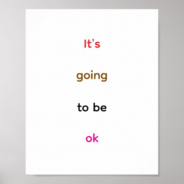 It's going to be ok poster (Front)