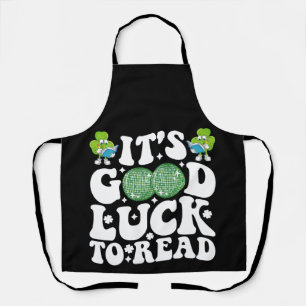 It's Good Luck To Read St Patricks Day Disco Ball Apron