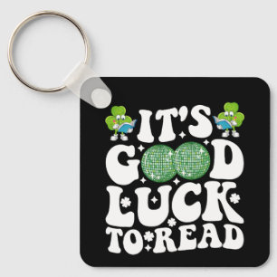 It's Good Luck To Read St Patricks Day Disco Ball Key Ring