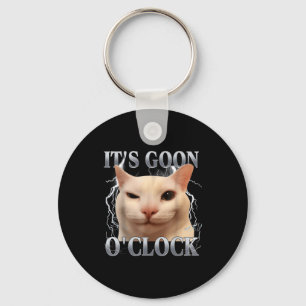 It's Goon O'clock Funny Cat Meme Men Women Humor S Key Ring
