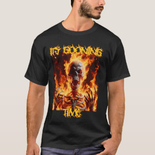 It's Gooning Time Funny Cringe Hard Skeleton Meme T-Shirt