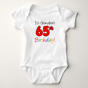 It's Grandpa's 65th Birthday For Grandchild Baby Bodysuit