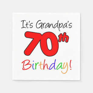 It's Grandpa's 70th Birthday Party Napkins