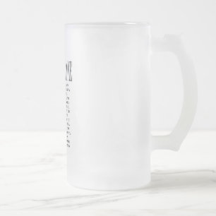 It's Greek To Me Frosted Beer Glass Frosted Glass Beer Mug