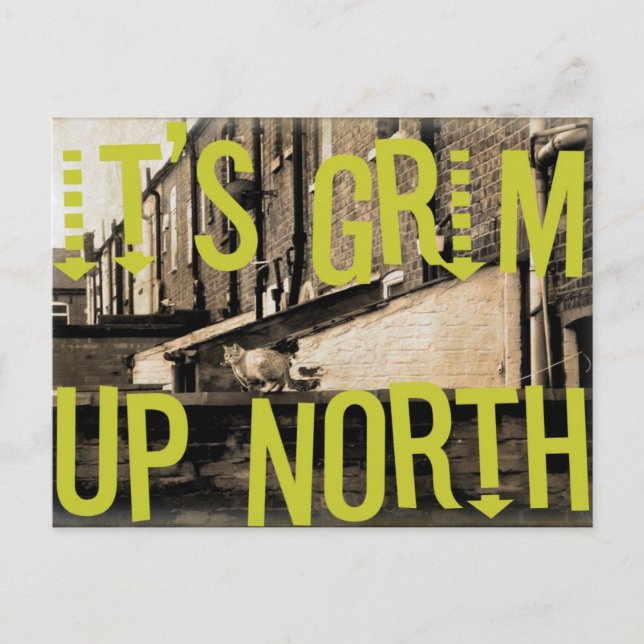 It's Grim Up North Postcard (Front)