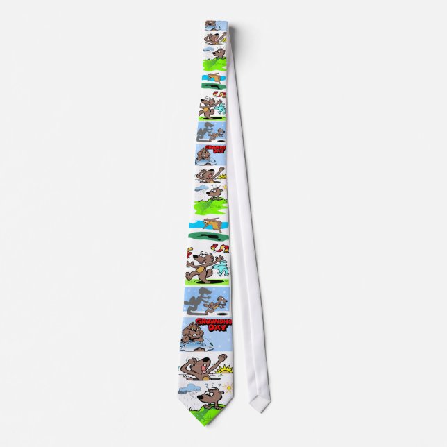 "It's Groundhog Day!" Tie (Front)