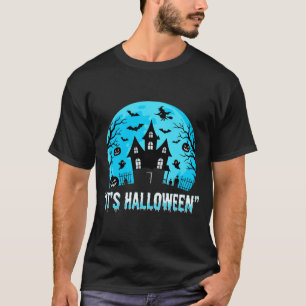 It's Halloween Haunted House Bat Design T-Shirt