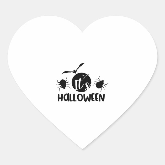 It's Halloween  Heart Sticker (Front)
