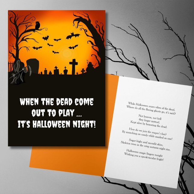 It's Halloween Night at the Grim Reaper's Grave Card (Creator Uploaded)