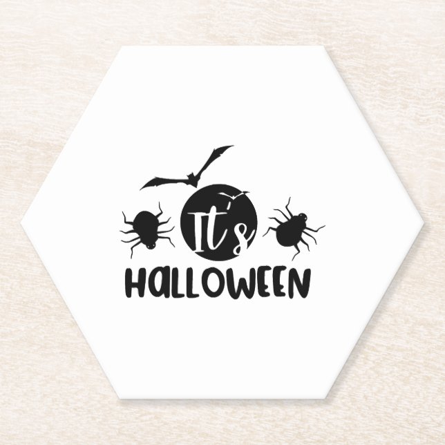 It's Halloween  Paper Coaster (Front)