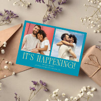 It's Happening 2-Photo Aqua Blue Wedding