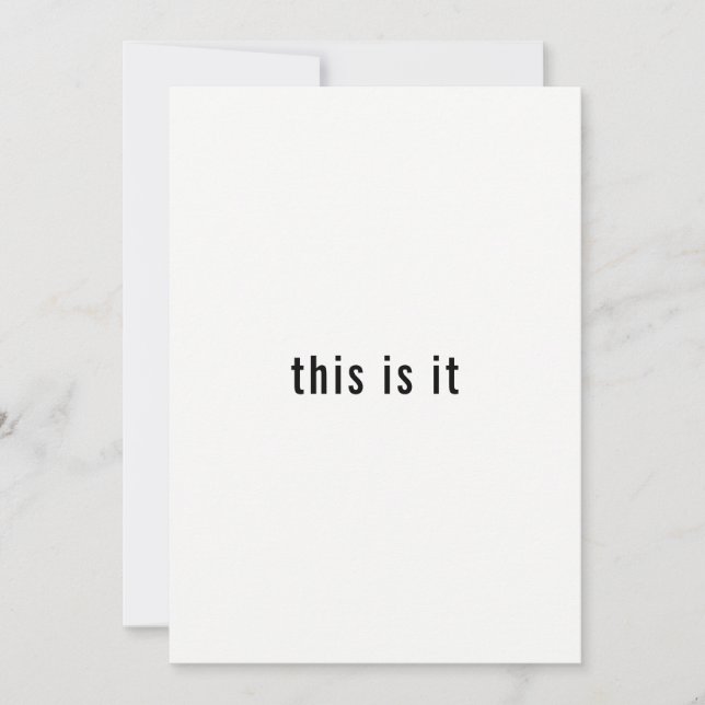 It's Happening Simple Minimalist Rehearsal Dinner Invitation (Front)