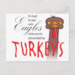 It's Hard To Soar With Eagles... Postcard