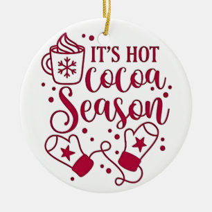 It's Hot Chocolate Season Cacoa Christmas Ceramic Tree Decoration