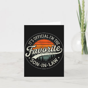 It's I'm The Favorite Son In Law Funny Vintage Card