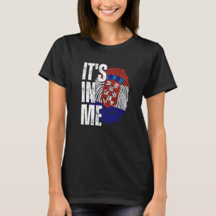 It's In Me Croatia Flag Fingerprint Croatian Herit T-Shirt