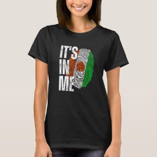 It's In Me Niger Flag Fingerprint Nigerien Heritag T-Shirt