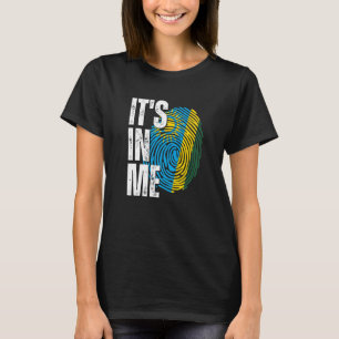 It's In Me Rwanda Flag Fingerprint Rwandan Heritag T-Shirt