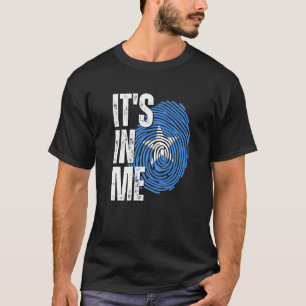 It's In Me Somalia Flag Fingerprint Somali Heritag T-Shirt