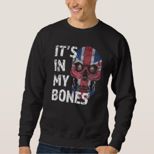 It's In My Bones British Flag Union Jack England U Sweatshirt