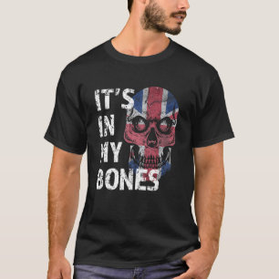 It's In My Bones British Flag Union Jack England U T-Shirt