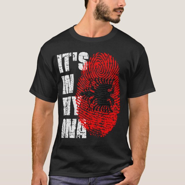 IT'S IN MY DNA Albania Flag Boy Girl Gift T-Shirt (Front)