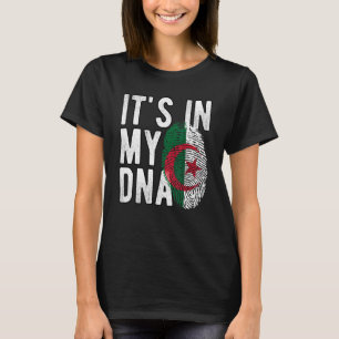 it's in my DNA Algeria flag Fingerprint T-Shirt
