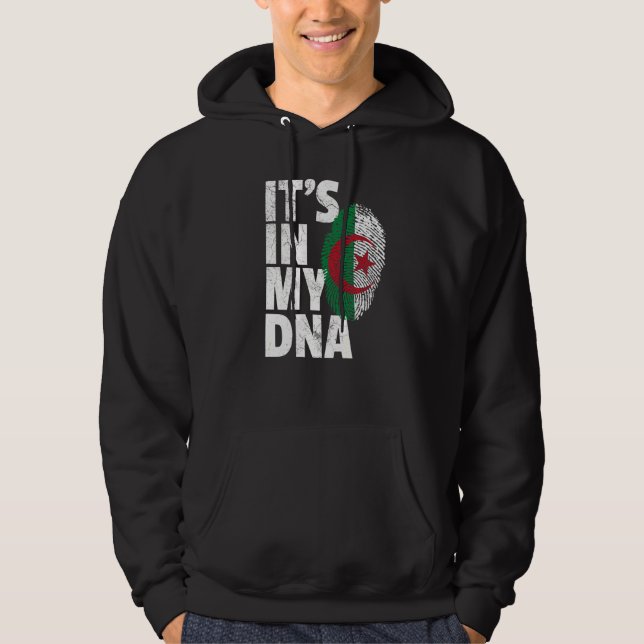 It's In My Dna Algerian Algeria Flag   Men Women   Hoodie (Front)