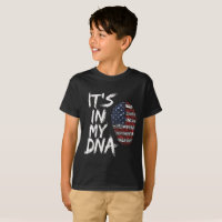 its in my dna american flag souvenir gift T-Shirt