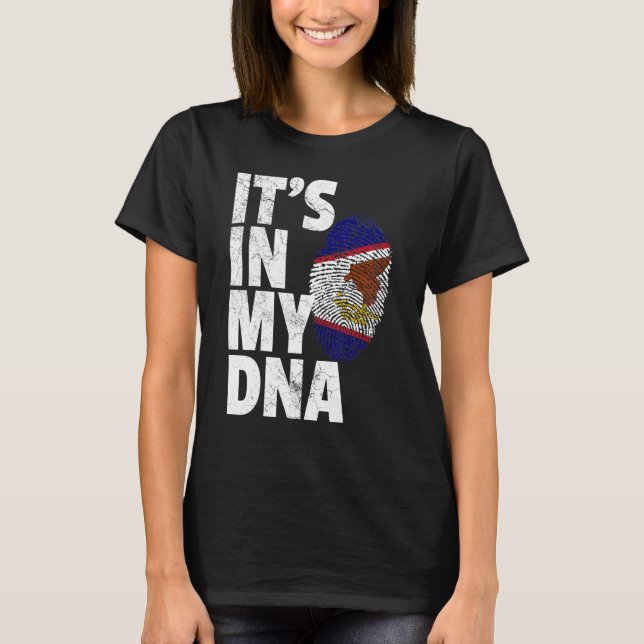 It's In My Dna American Samoa Samoan Flag T-Shirt (Front)