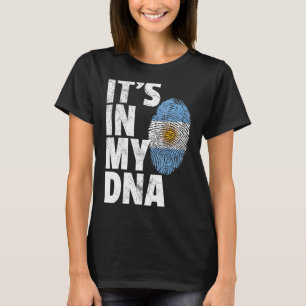 It's In My Dna Argentina Flag Men Women Kids T-Shirt