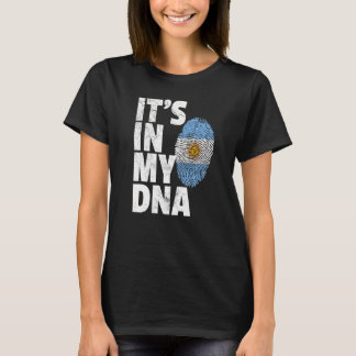It's In My Dna Argentina Flag   Men Women Kids T-Shirt
