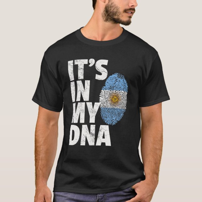 IT's IN MY DNA Argentina Flag Official Pride Gift T-Shirt (Front)