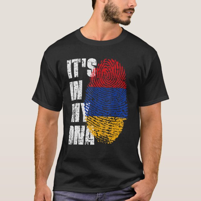 It's In My Dna Armenia Flag Armenian T-Shirt (Front)