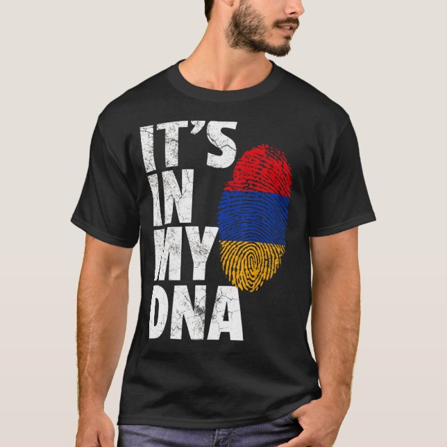 It's In My Dna Armenian Armenia Flag   Men Women T-Shirt (Front)