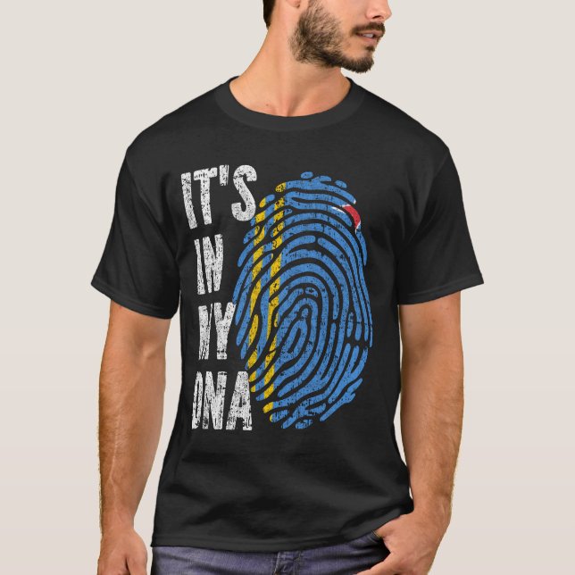 IT'S IN MY DNA Aruba Flag Men Women Kids T-Shirt (Front)