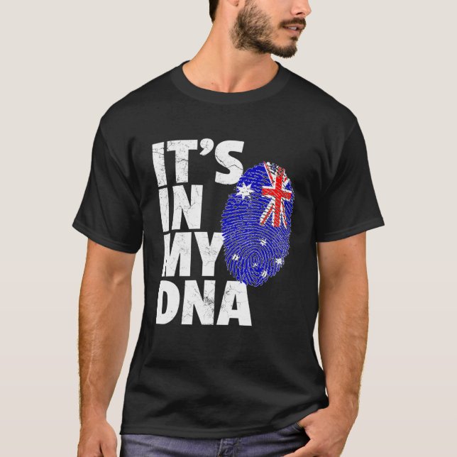 Its In My Dna Australia Flag Pride National Countr T-Shirt (Front)