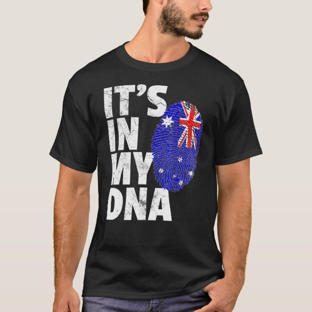 Its In My Dna Australia Flag Pride National Countr T-Shirt (Front)