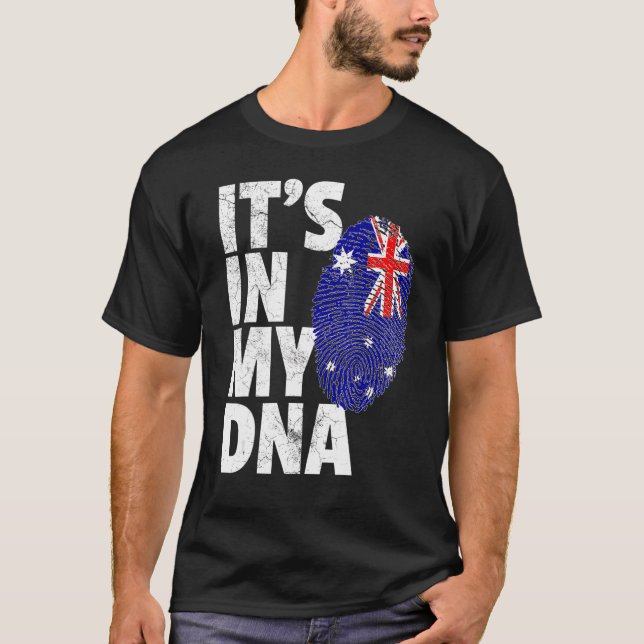 It's In My Dna Australian Australia Flag T-Shirt (Front)