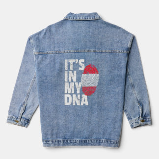 It's In My Dna Austrian Austria Flag   Men Women 1 Denim Jacket