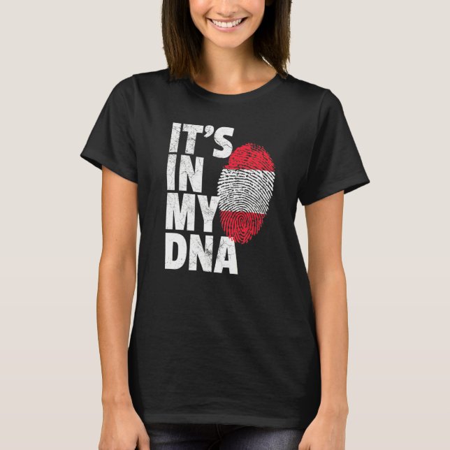 It's In My Dna Austrian Austria Flag   Men Women T-Shirt (Front)