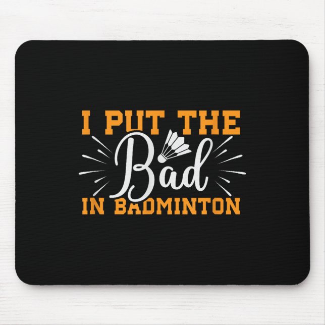 Its In My Dna Badminton Shuttle Racket Badminton P Mouse Mat (Front)