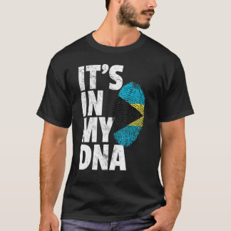 It's In My Dna Bahamas Flag   Men Women Kids T-Shirt